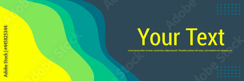 colorful creative banner template wave pattern vector for web banner, blog banner, and business card template