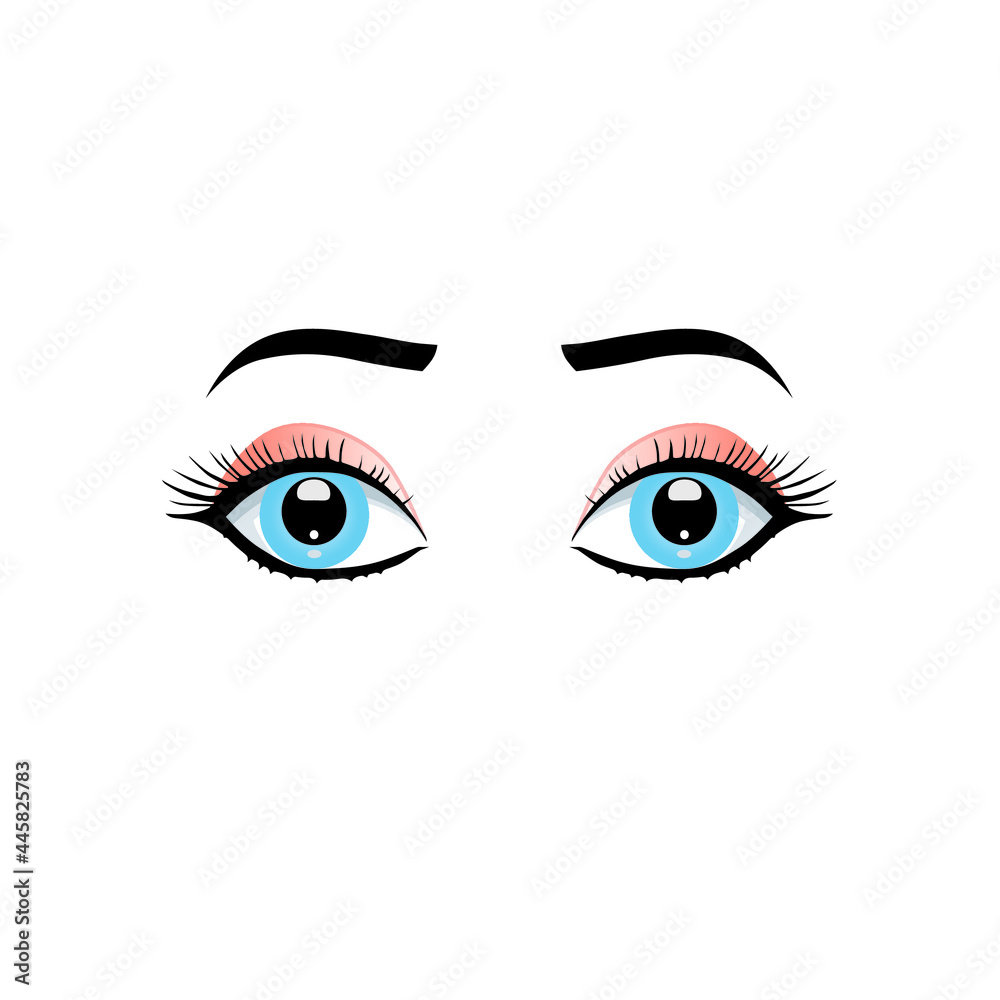 girl eyes vector design on white background girl eyes vector design on white background