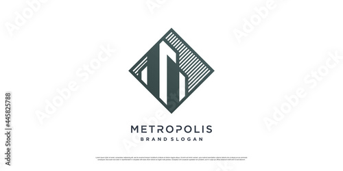 Building logo concept with creative unique style Premium Vector part 3