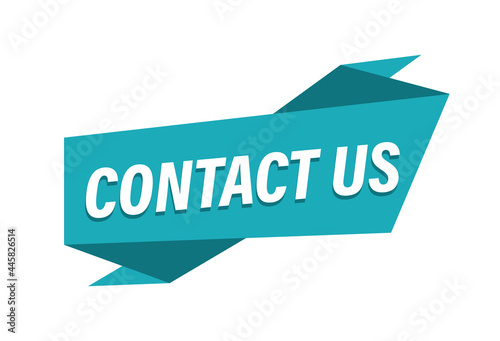 Contacts us banner vector image