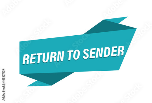 Return to sender banner vector image