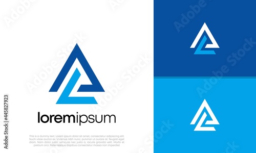 Abstract Initial logo vector. Initials AL. LA logo design. Innovative high tech logo template