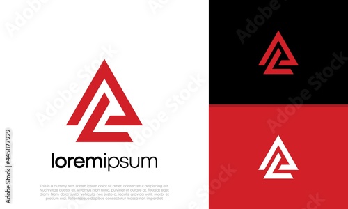 Abstract Initial logo vector. Initials AL. LA logo design. Innovative high tech logo template