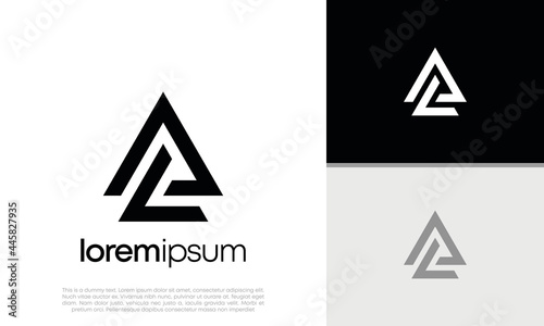 Abstract Initial logo vector. Initials AL. LA logo design. Innovative high tech logo template