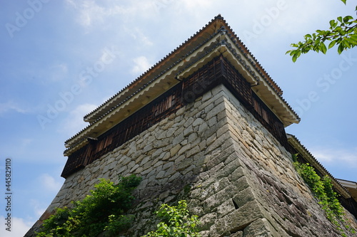 Stone Fortress  Inuyagura Tower of Matsuyama Castle in Matsuyama  Ehime  Japan -                                               