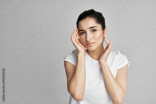 upset woman with headache single lifestyle
