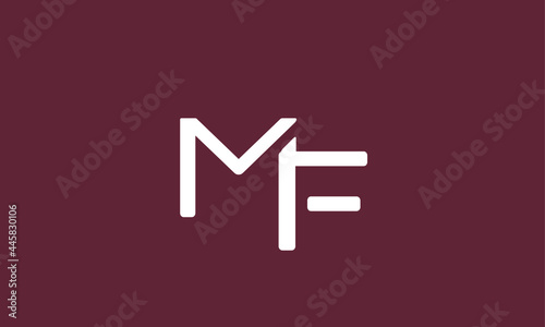 Alphabet letters Initials Monogram logo MF, FM, M and F