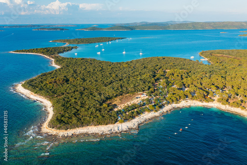 Aerial view of the coast of Dugi Otok island, the Adriatic Sea in Croatia