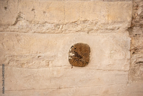 Wooden fragment of  a wall in the Church of the Saviour at Berestovo in Kyiv 