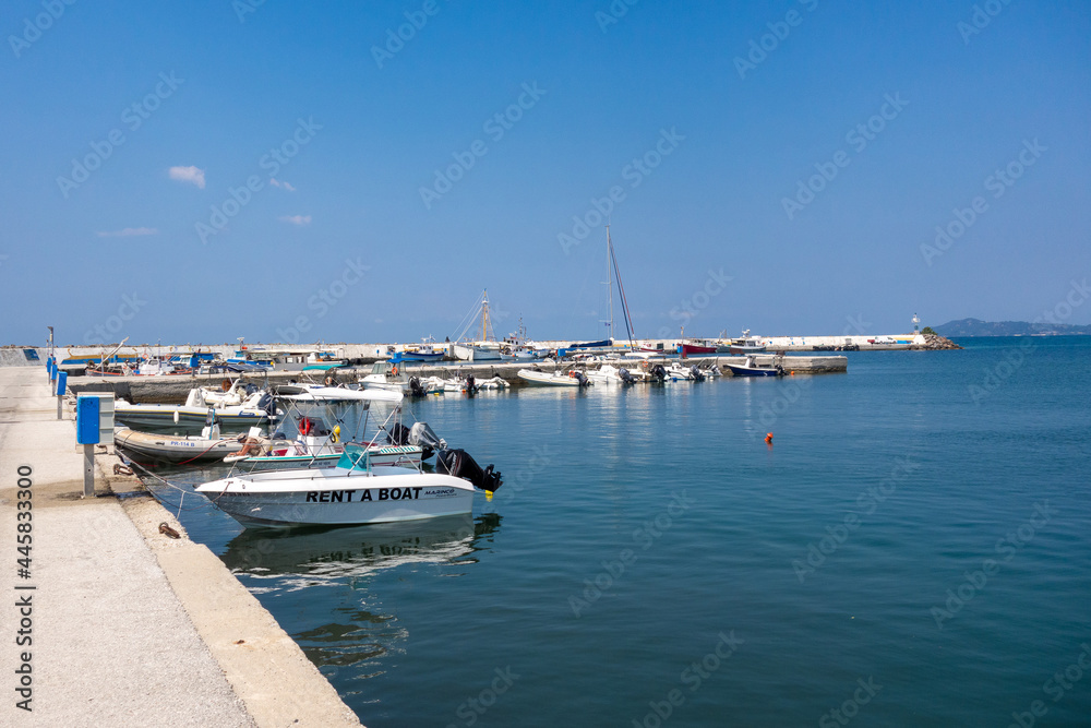 Greece, Nea Skioni, View of the marina.