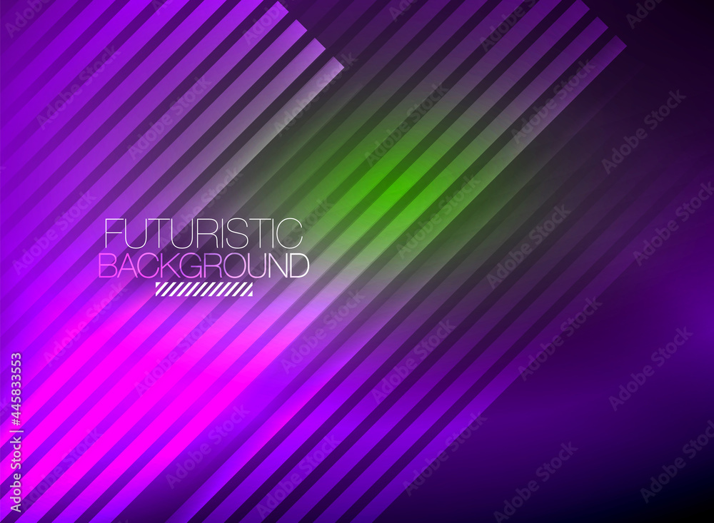 Bright neon color techno abstract background, shiny glowing neon lines in the dark background Bright neon color techno abstract background, shiny glowing neon lines in the dark background