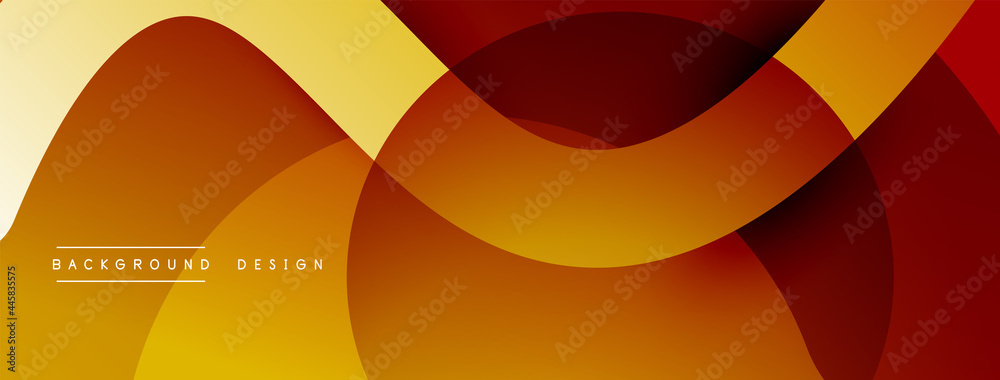 Abstract overlapping lines and circles geometric background with gradient colors Abstract overlapping lines and circles geometric background with gradient colors
