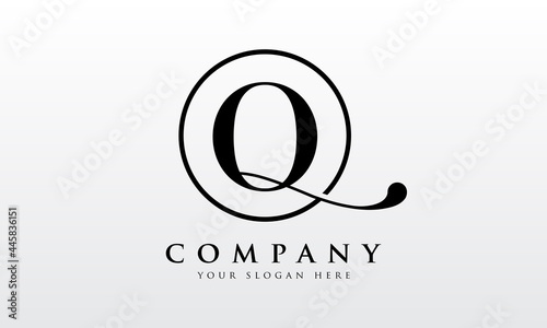 Initial Q letter Black Color with White Background Logo Design vector Template. Creative Letter Q Logo Design