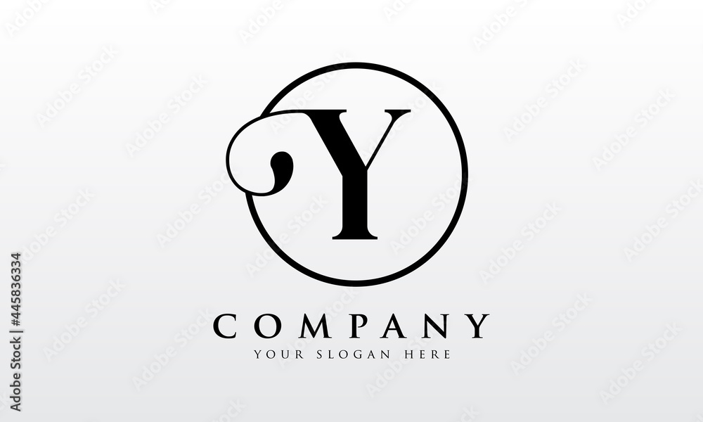 Obraz premium Initial Y letter Black Color with White Background Logo Design vector Template. Creative Letter Y Logo Design