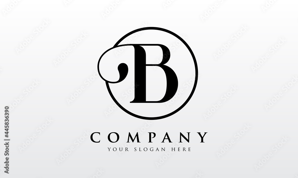Initial B letter Black Color with White Background Logo Design vector Template. Creative Letter B Logo Design