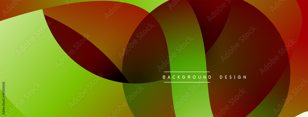 Abstract overlapping lines and circles geometric background with gradient colors Abstract overlapping lines and circles geometric background with gradient colors