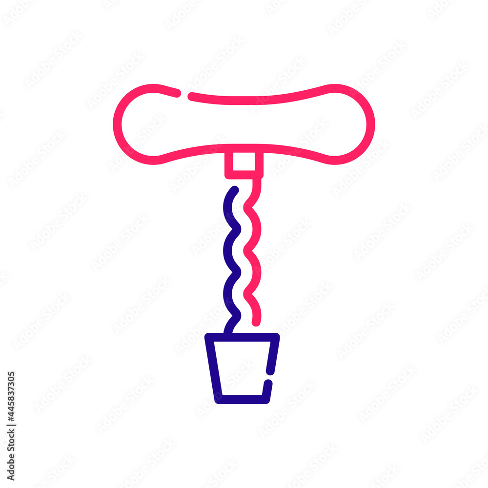 Corkscrew vector 2 colours icon style illustration. EPS 10 file Corkscrew vector 2 colours icon style illustration. EPS 10 file