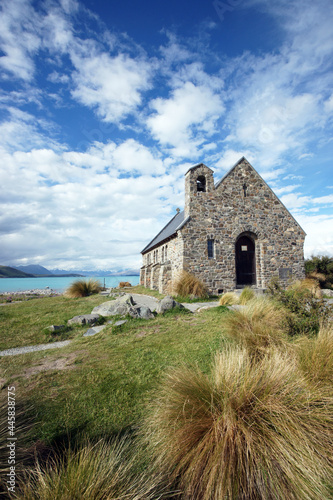 Church of the good old sheperd New Zealand Mackenzie Region on lake tekapo