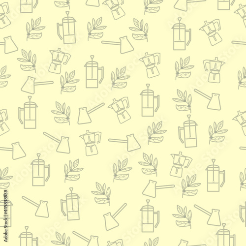 Coffee pattern for illustrations, banners, scrapbooking