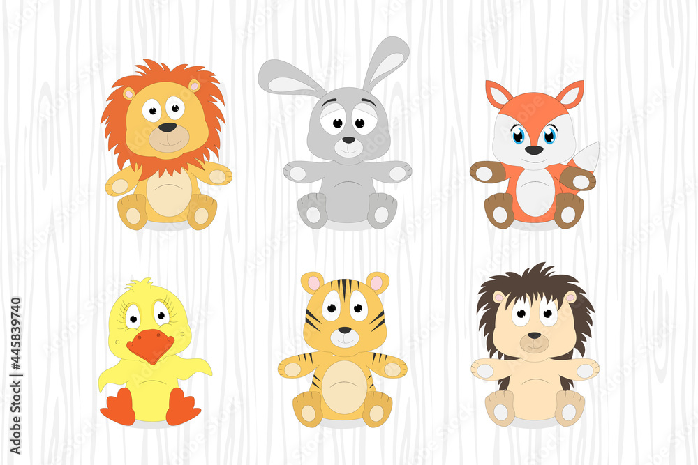 cute animal cartoon vector illustration