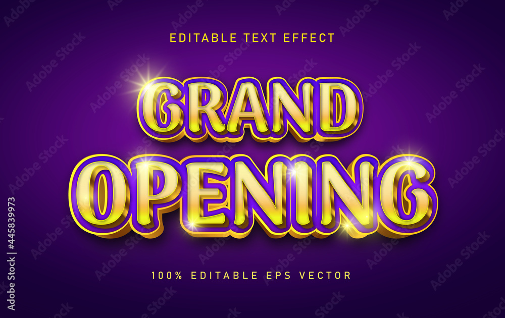 Luxury golden grand opening ceremony 3d editable text effect