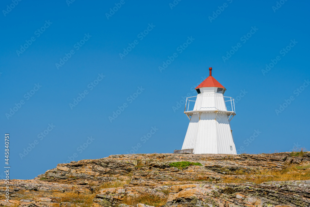 Krogsta lighthouse is built 1928 and located in Bua on the Swedish west coast.