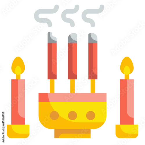 incense flat icon