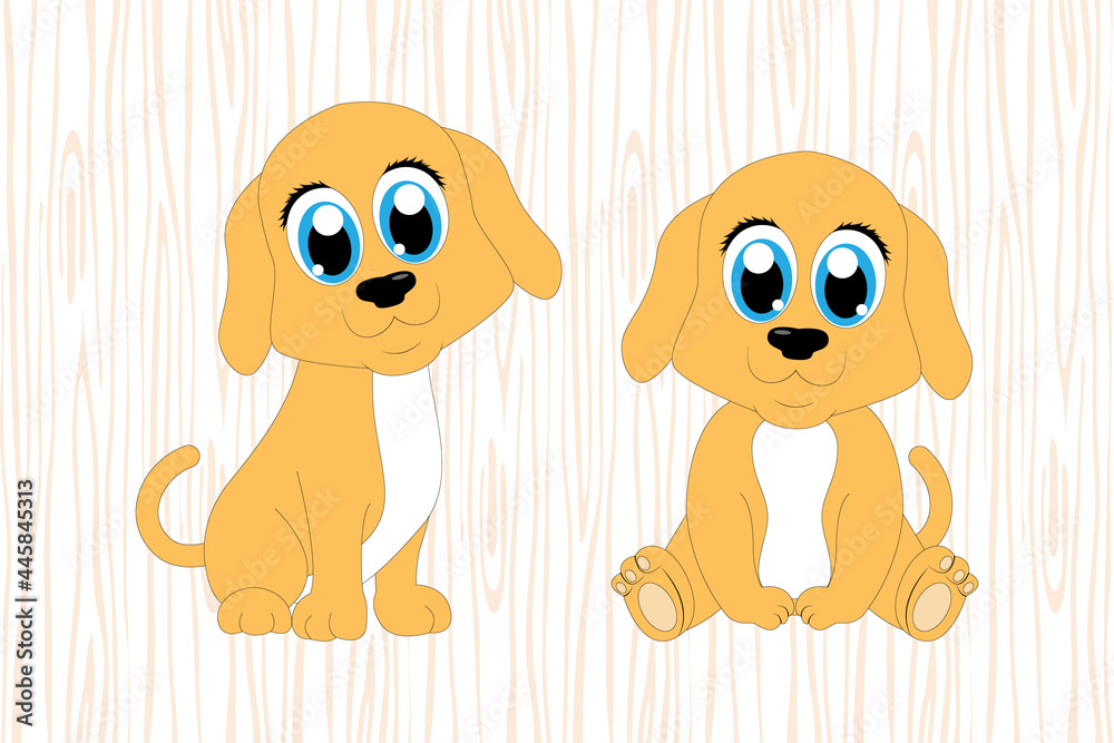 Fototapeta premium cute dog animal cartoon illustration