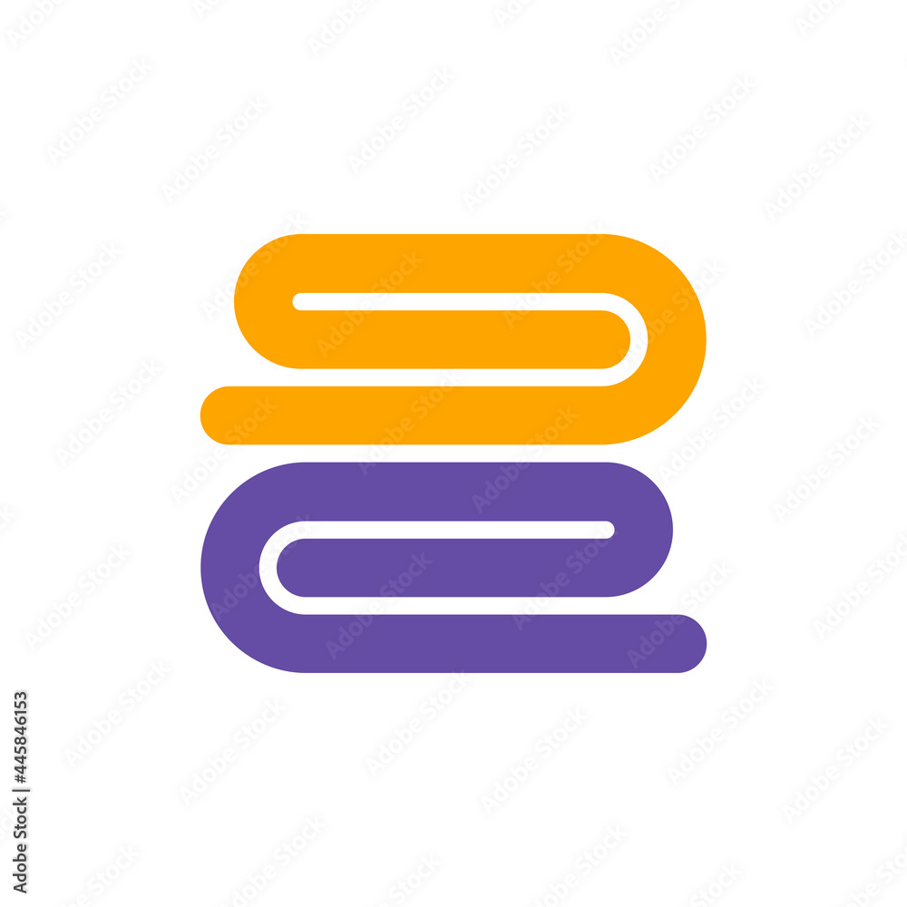Stack of folded bath towels or napkins glyph icon Stack of folded bath towels or napkins glyph icon