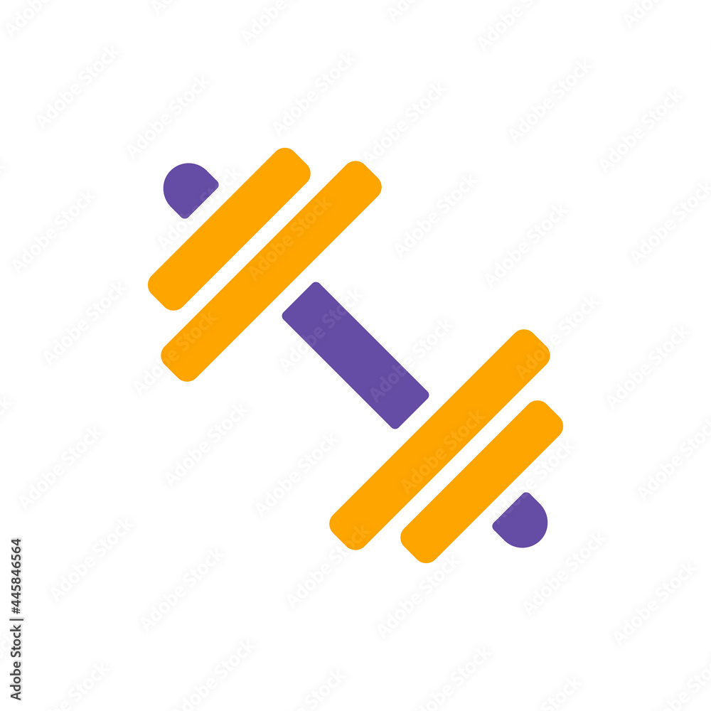 Dumbbell flat vector glyph icon. Sport sign Dumbbell flat vector glyph icon. Sport sign