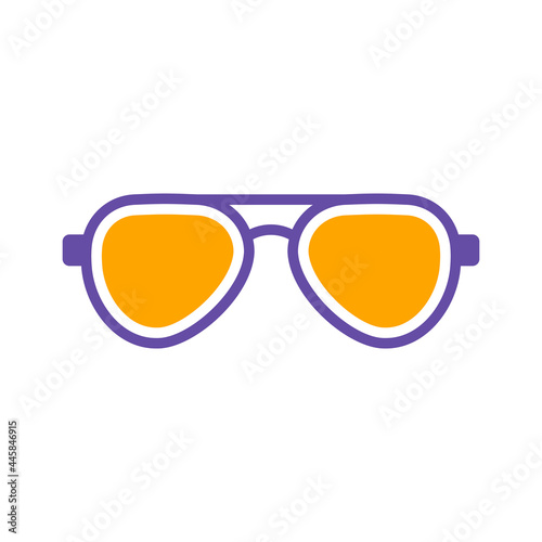 Sunglasses vector glyph icon design. Summer sign