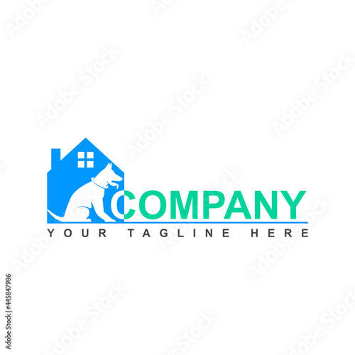 Dog house logo for petshop business