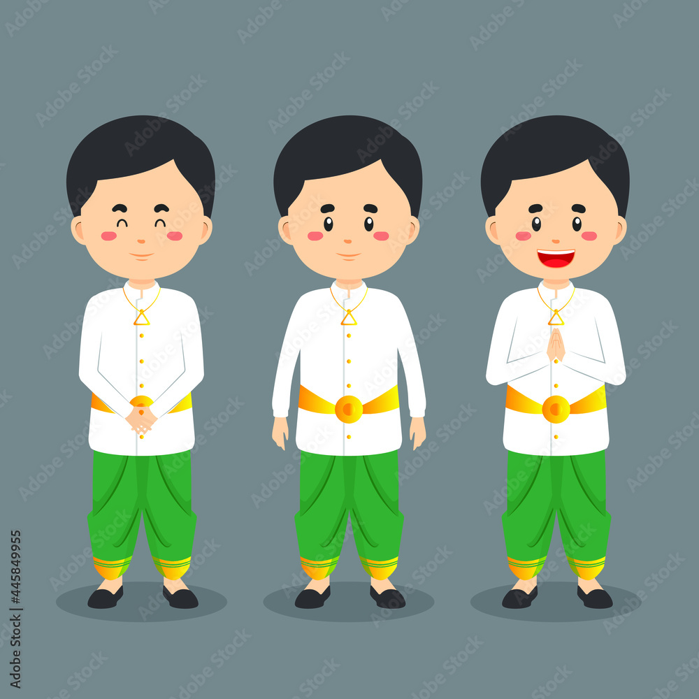 Laos Character with Various Expression