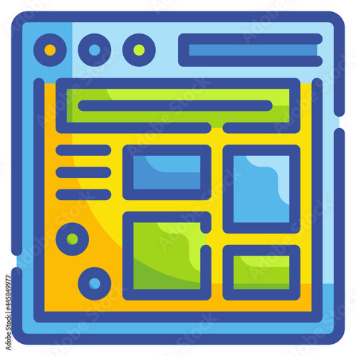 browser line icon