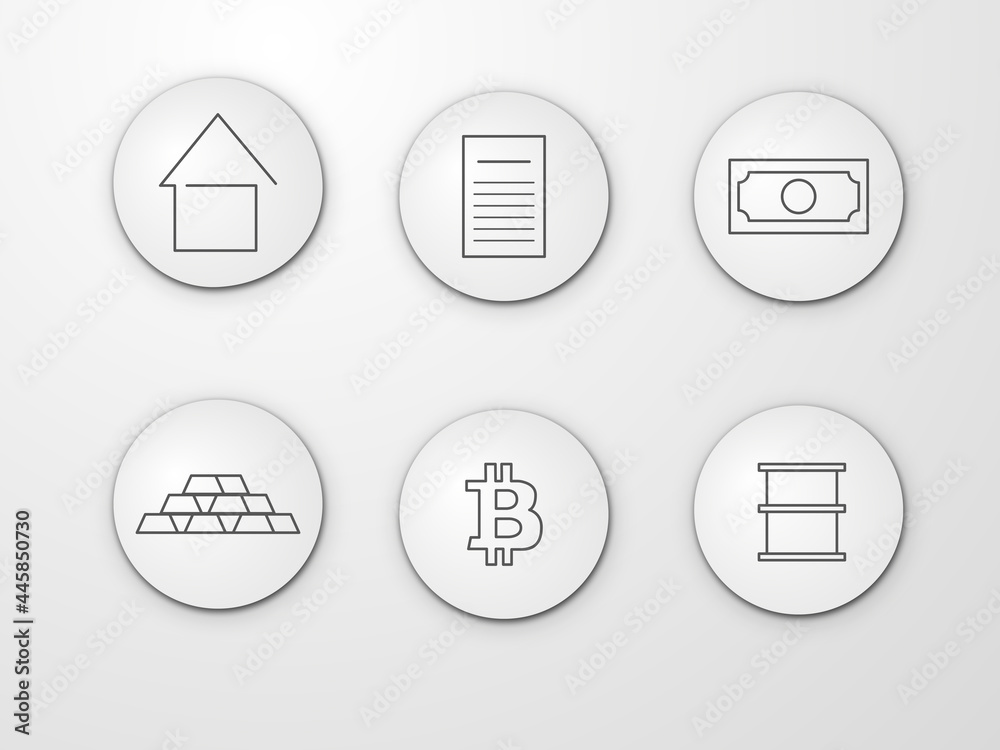 Investment icons on an isolated white background for website design. The concept of investment. Illustration. Investment icons on an isolated white background for website design. The concept of investment. Illustration.