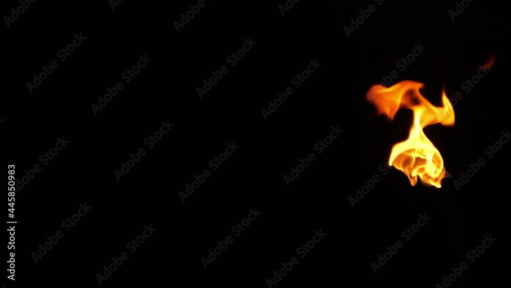 Fire flames burning strong lpg gas pipe end at container. Gas pipeline