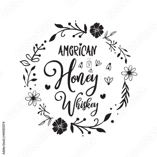 American Honey and flower wreath
