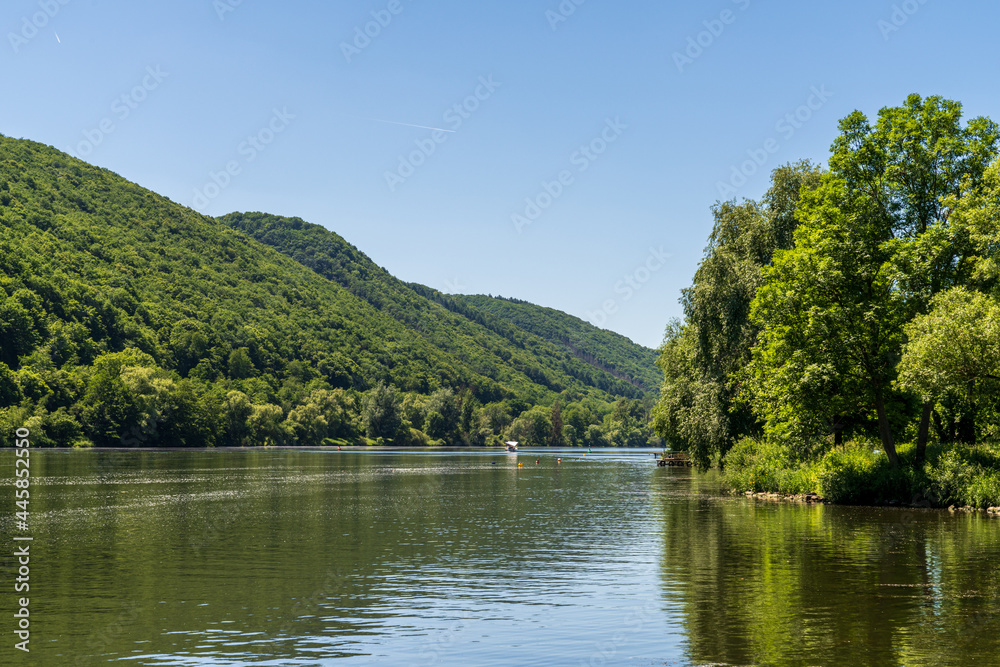 View at the Moselle Valley in Pommern, Rhineland-Palatine, Germany View at the Moselle Valley in Pommern, Rhineland-Palatine, Germany