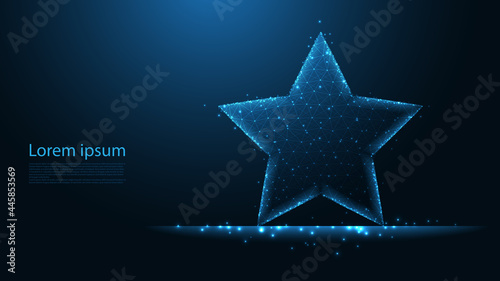 Star line connection. Low poly wireframe design. Abstract geometric background. vector illustration.