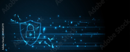 Padlock Security cyber digital concept Abstract technology background protect system innovation vector illustration