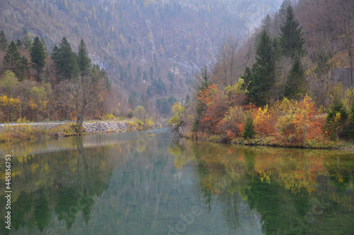 Fototapeta Naklejka Na Ścianę i Meble -  Autumn time at Slovenia with beautiful foliage.
