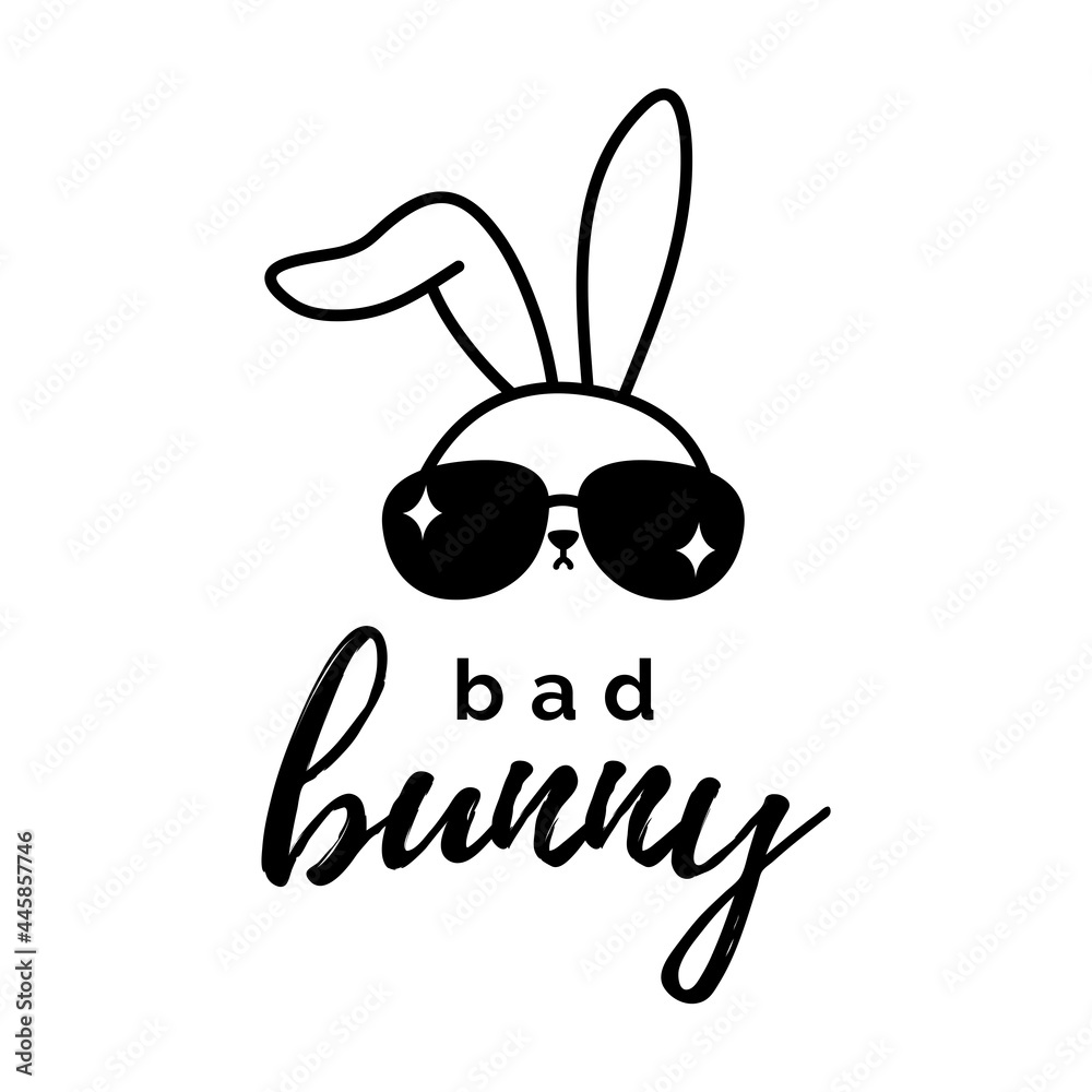 bad bunny logo Stock Vector | Adobe Stock