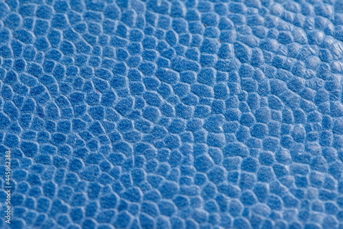 A close-up shot of the surface of leather used for handmade