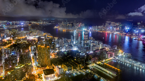 Photography Night view of Victoria Harbour