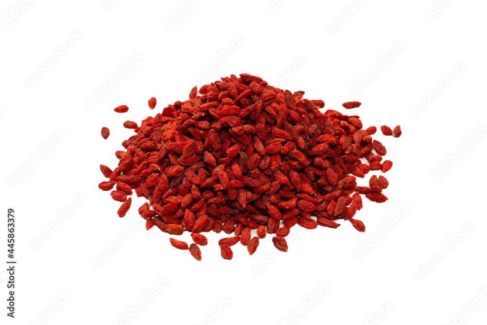 Red berries goji isolated on a white background. Red berries goji isolated on a white background.