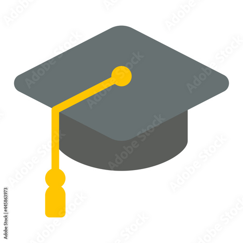 mortarboard flat icon