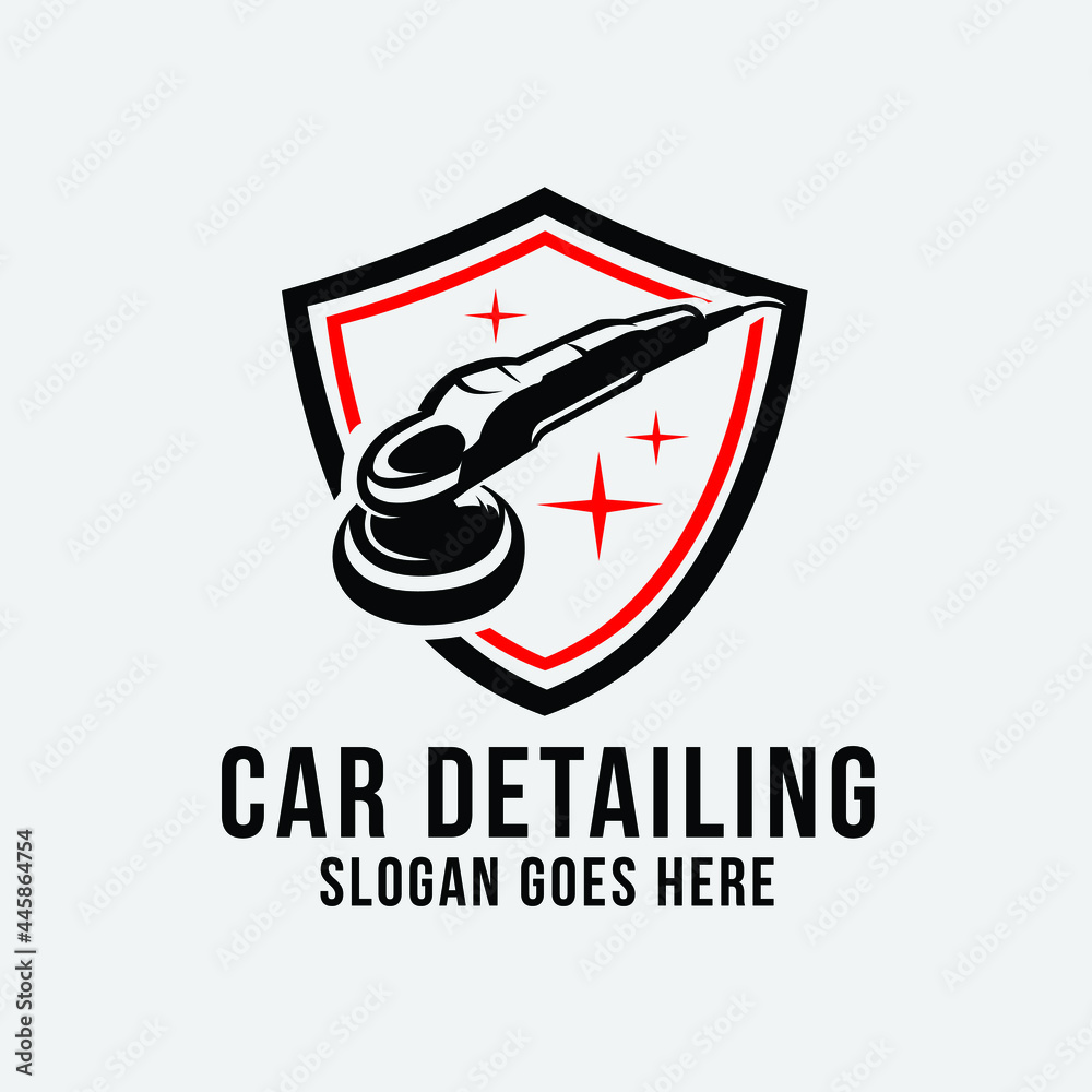 Premium car detailing business shield emblem ready made logo design template Premium car detailing business shield emblem ready made logo design template