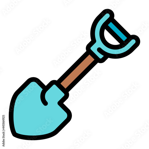 shovel filled outline icon