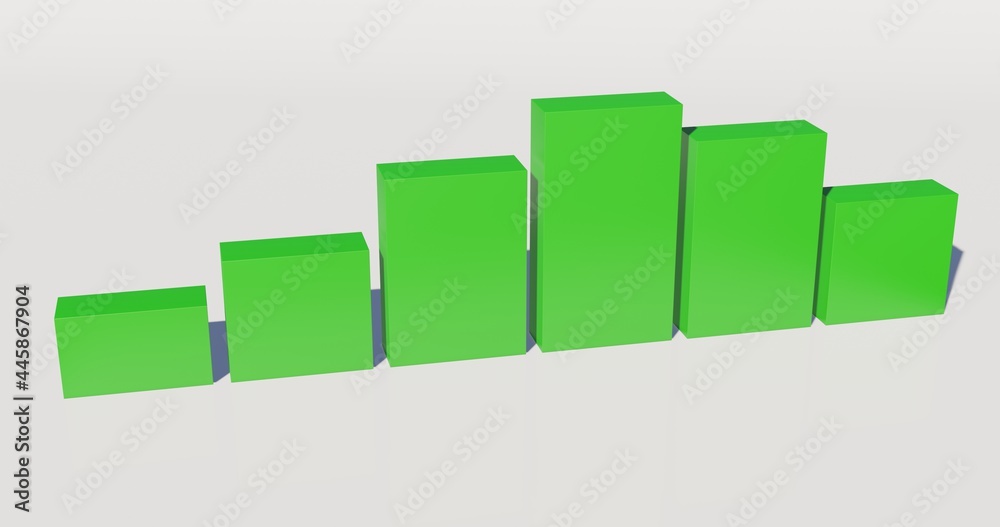 Rating rectangles on a white background 3d-rendering