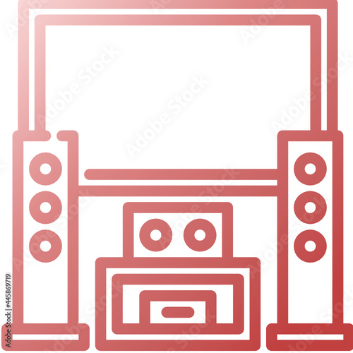 home theater gradient icon